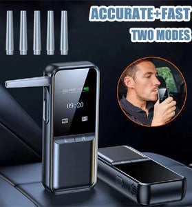 Precision Digital Breath Alcohol Tester Professional Breathalyzer With LCD Display USB Rechargeable Electronic Alcohol Tester