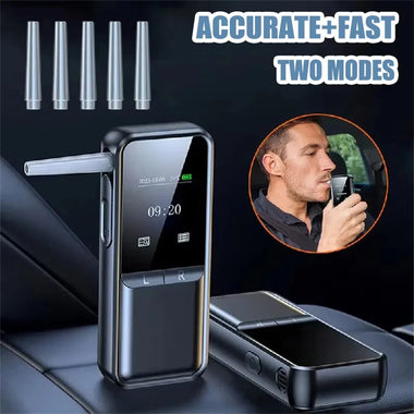 Precision Digital Breath Alcohol Tester Professional Breathalyzer With LCD Display USB Rechargeable Electronic Alcohol Tester