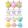 WOOW Squishy 3Pcs Kawaii Animal Slow Rising Rebound Toys With Packaging