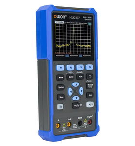 OWON HSA2300 Series Handheld 3 in 1 Spectrum Analyzer Oscilloscope Multimeter 9kHz to 3GHz Frequency 200MHz Bandwidth USB Type C Interface 3.5 Inch LCD