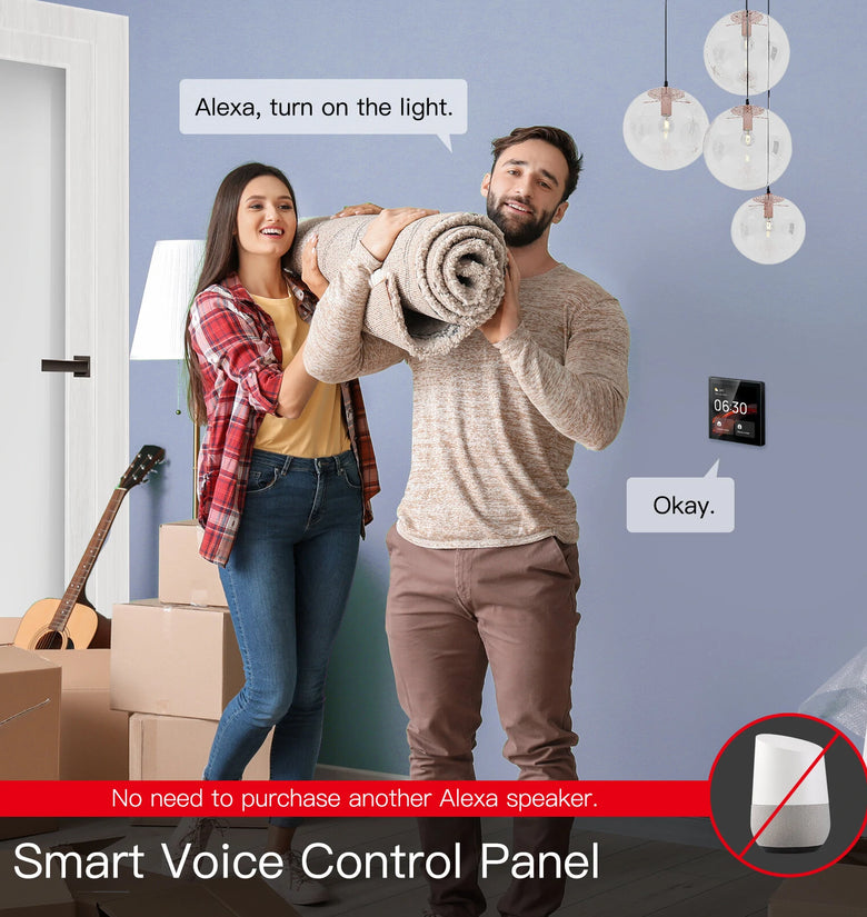 MoesHouse Tuya Smart WiFi Central Touch Screen Control Panel Built-in Zigbe Gateway Remote APP Control Visual Doorbell Intelligent Voice Control with Alexa