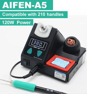 AIFEN A5 210 Soldering Station Compatible with JBC Soldering Iron Tips Powerful 120W Max Wide Temperature Range AC 220V/AC 110V Input Voltage Ideal for Precision Electronics Repair and Assembly