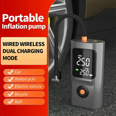 Portable Tire Inflator Dual-screen Digital Display Air Pump for Car Motorcycle Ball Fast Inflation