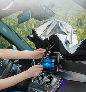 Car Windshield Shade Umbrella - Foldable Car Umbrella Sunshade Cover UV Block Car Front Window Heat Insulation