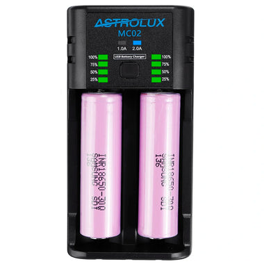 Astrolux MC02 2 in1 USB Charging Mini Battery Charger Portable Mobile Phone Power Bank Current Optional Charger For 18650 21700 26650 Li-ion Battery