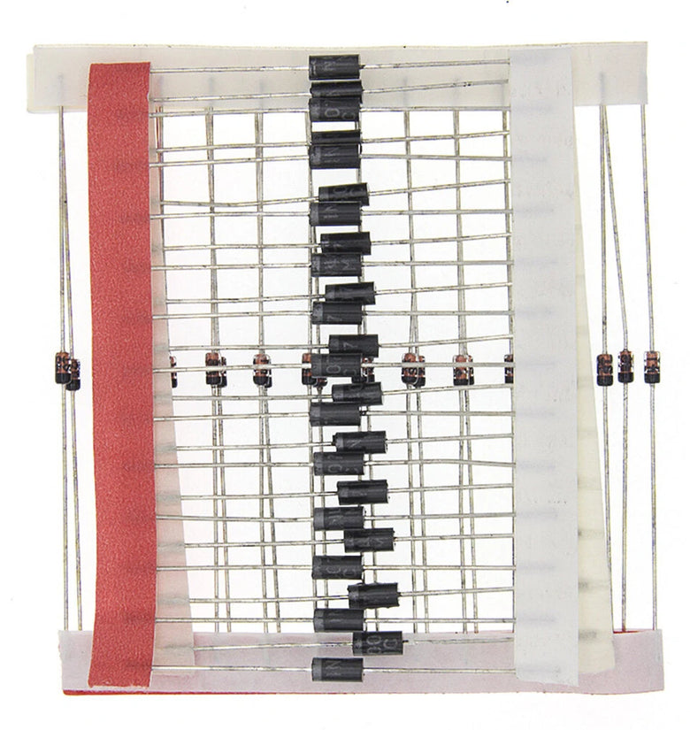 100PCS 8 Kinds Schottky Diode Transistor Package 1N4148 1N4007 1N5819 1N5399 FR107 FR207 1N5408 1N5822 Electronic Components Kit