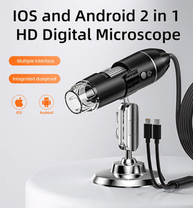 INSKAM 321-p 1600X 2MP Digital Microscope Hand Held Adjustable Microscope Electronic Camera 8 LED Magnifier with Stand Microscope Accessories