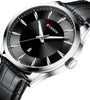 CURREN Simple Business Men Quartz Watch Comfortable Leather Strap Waterproof Auto Date Wristwatch