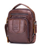 BULLCAPTAIN Genuine Leather Messenger Bag for Men Adjustable Shoulders Sling Crossbody Bags for Travel Work Business Handbag