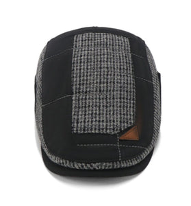 Vintage Patchwork Beret Men's Casual Comfortable Newsboy Cap Retro Fashion Flat Cap Peaked Cap for Men