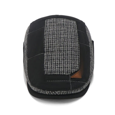 Vintage Patchwork Beret Men's Casual Comfortable Newsboy Cap Retro Fashion Flat Cap Peaked Cap for Men