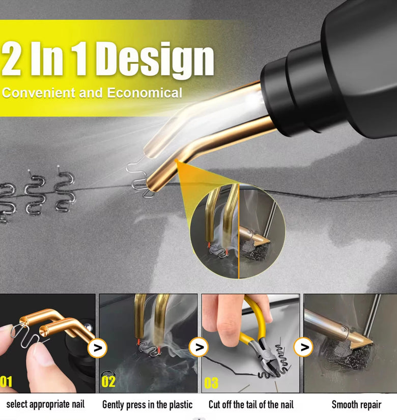 70W Plastic Welder with 400 Staples Rapid Heating to 400C LED Lighting for Car Bumper Repair Welding Machine