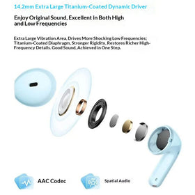 Redmi Buds 8 Active TWS Earbuds bluetooth 5.4 Earphone Semi-in-ear 14.2mm Extra-large Titanium-plated Unit AAC Audio Dual Mic IP54 Waterproof Sports Headphones