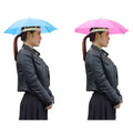 55cm Portable Rain Fishing Umbrella Hat Foldable Outdoor Fishing Anti-Sun Waterproof Umbrella Camping Head Cap Beach Head Hats