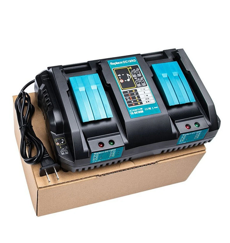 18V 3A Quick Charger for Makita Batteries Compatible with BL1415 BL1830 BL1850 100-260V US/EU Plug Lightweight and Portable