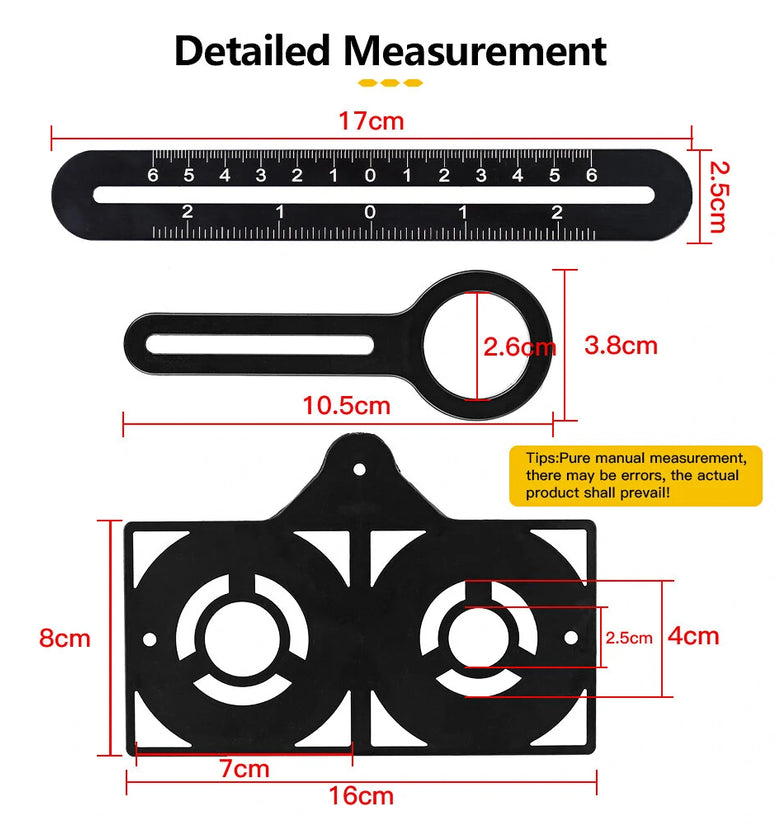 6/9/12 Fold Aluminium Alloy Angle Ruler Finder Measuring Ruler Perforated Mold Template Tool Locator Drill Guide Tile Hole
