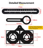 6/9/12 Fold Aluminium Alloy Angle Ruler Finder Measuring Ruler Perforated Mold Template Tool Locator Drill Guide Tile Hole
