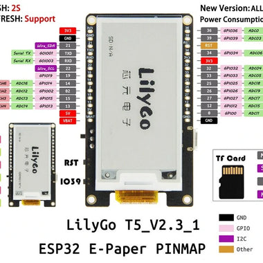 LILYGO TTGO T5 WiFi Wireless Module bluetooth Base ESP-32 ESP32 2.13 e-Paper Display Development Board