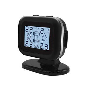 Mini Car TPMS Tire Pressure Monitoring System with External Tire Pressure Sensor Temperature Monitor LCD Display