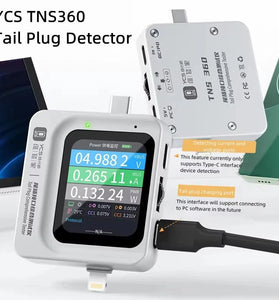 YCS TNS360 Multifunctional Mobile Phone Tail Plug Tester Comprehensive Tester 30V~5A Automatic Scanning Test Tool
