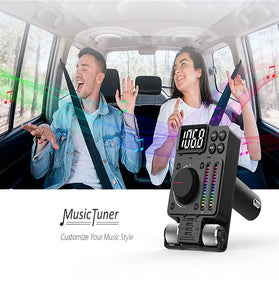 bluetooth 5.3 Car Wireless FM Transmitter Radio Adapter PD30W QC3.0 Fast Charging Car MP3 U Disk HiFi Music Player Accessories