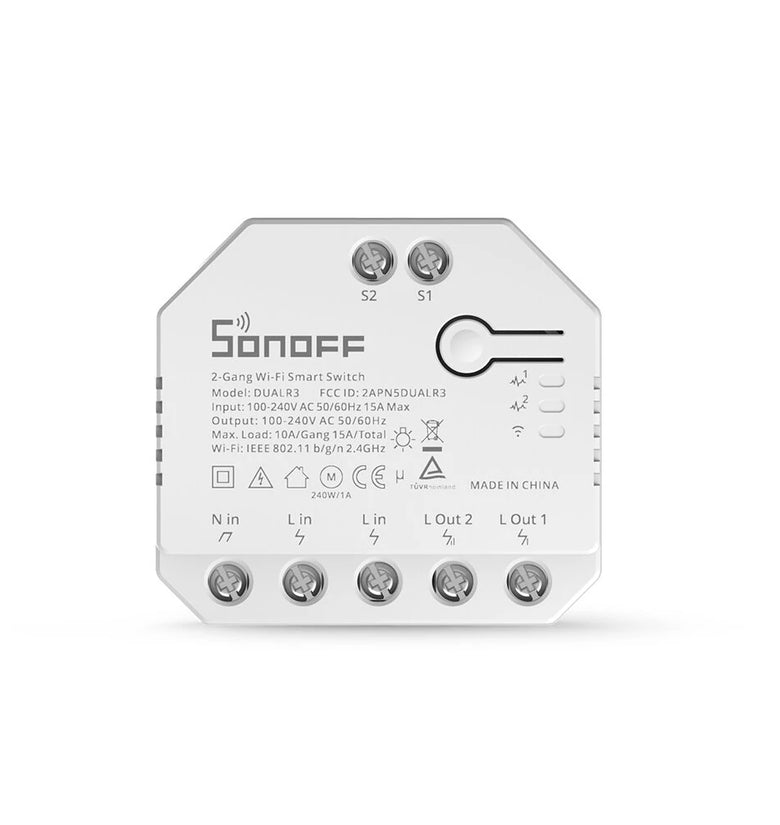 SONOFF DUALR3 Dual Relay Module WiFi DIY MINI Switch Two Way Power Metering 2 Gang/ Way Switch Timing Smart Home Work with eWeLink APP