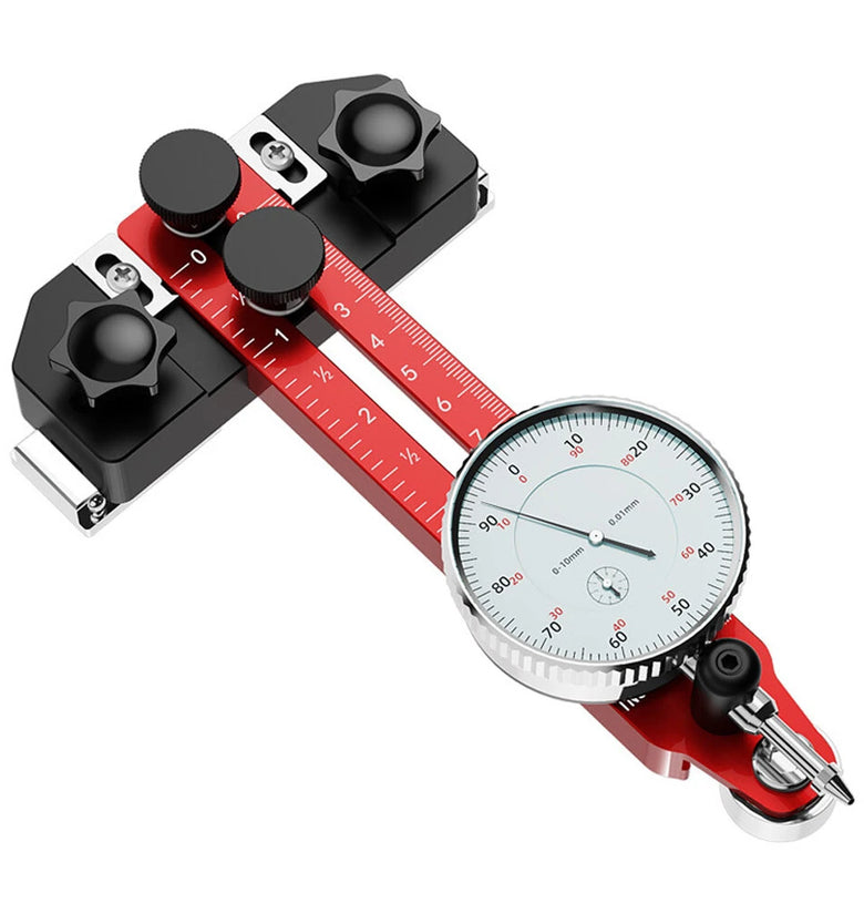 Table Saw Alignment Gauge Calibrator Dial Indicator Thin Rip Jig Aluminum Alloy High Precision Easy Setup Versatile Usage for Repeat Cuts