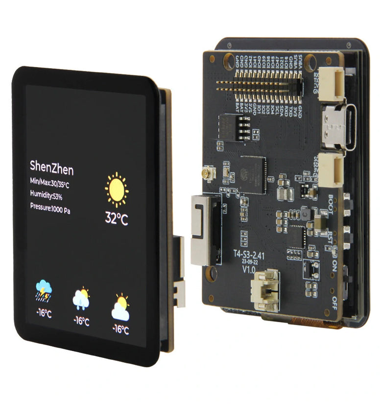 LILYGO T4-S3 ESP32-S3 2.41-inch AMOLED Touch Display Development Board RGB Screen Dual-Core LX7 Microprocessor WIFI bluetooth Module Board