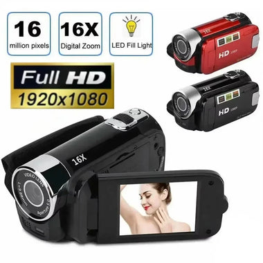1080P Full HD Digital Camera 270 Rotation DV Video Recorder 2.7inch Touch Screen Camcorder 16X Digital Zoom CMOS Sensor High-Resolution Video Recording