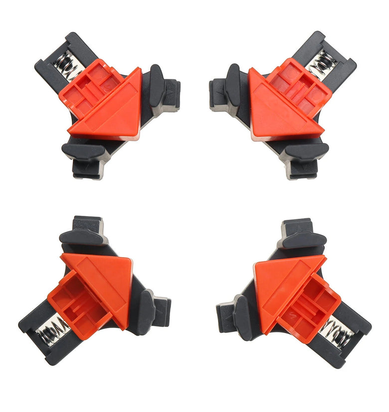 4pcs 90 Degree Corner Clamp Adjustable Right Angle Clamp Woodworking Clip Clamp