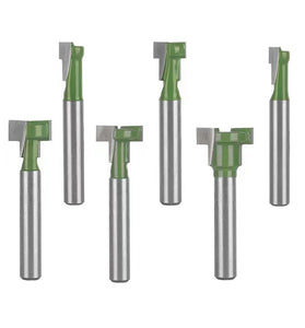 6PCS 1/4 Inch 6mm Shank Keyhole Router Bits Set T Track T-Slot Bolts Router Bit Set 1/4 & 5/16 & 3/8 & 9/16 & 1/2 & 5/8 Inch Blade Diameter