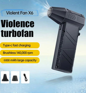 X6 140,000RPM High-Speed Turbo Fan 6000mAh Peak Battery Dual-Function Vacuum Kit Infinite Speed Control 6.0V-8.4V Adjustable Current 3-4 Hours Charging