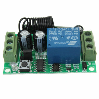 Geekcreit 433MHz DC 12V 10A Relay 1CH Channel Wireless RF Remote Control Switch Transmitter With Receiver