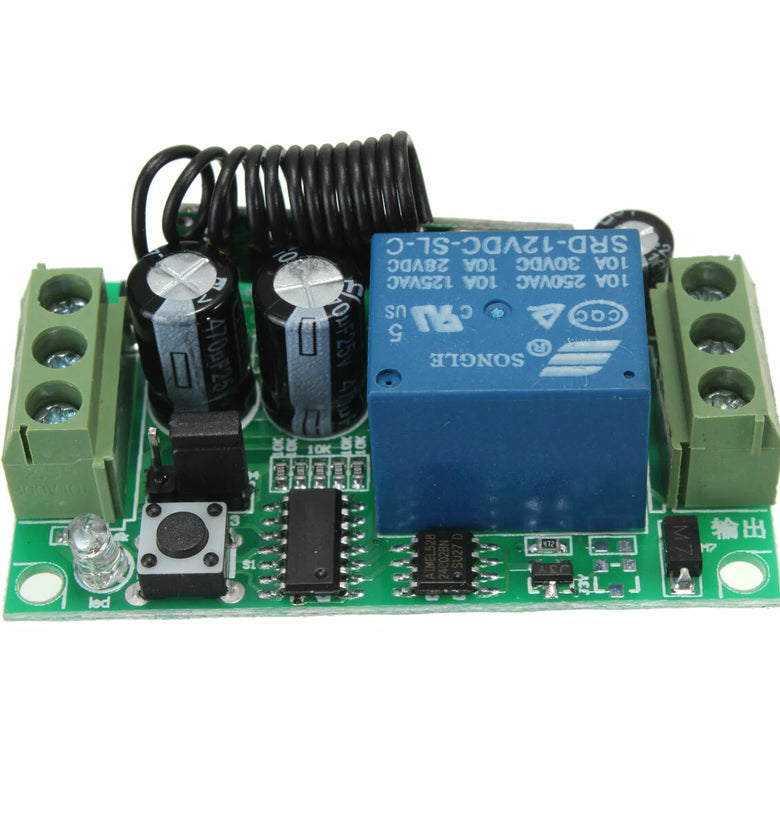 Geekcreit 433MHz DC 12V 10A Relay 1CH Channel Wireless RF Remote Control Switch Transmitter With Receiver
