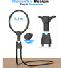 3-in-1 Multiple Use Magnifying Glass with Light, Large 5.12" Diameter Glass Lens, 24 Ultra-Bright Adjustable LED Lights USB Rechargeable 1000mAh Battery Ideal for Reading Sewing Crafts Cross-Stitch.