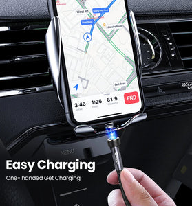 Elough 540 Magnetic 3A USB-A to iP/Type-C/Micro USB Cable Fast Charging Data Transmission Copper Core Line 1M/2M Long for iPhone 13 14 14Pro for Xiaomi 13 for Samsung Galaxy S23