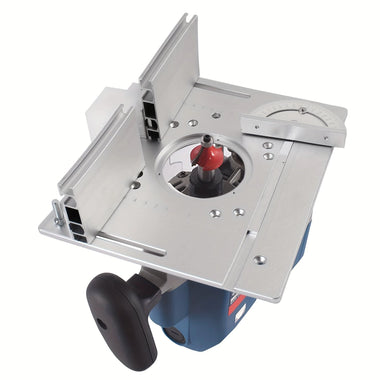 Router Table Insert Plate Set 240x200mm for Woodworking Bench with Miter Gauge Guide Aluminium Fence Sliding Bracket Compatible with Multiple Routers