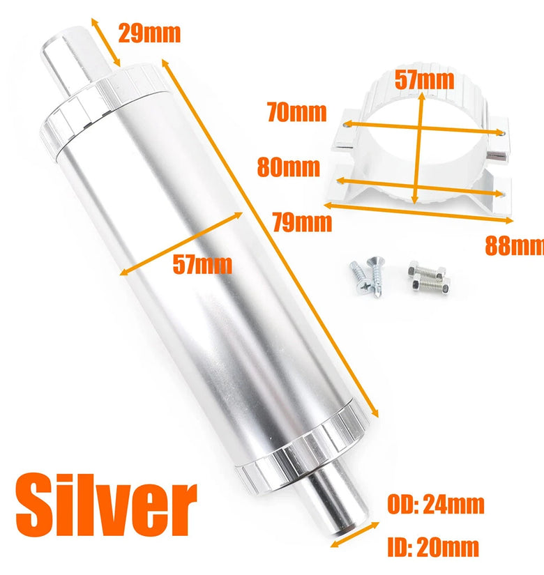 24mm Muffler Noise Reducer Upgraded for Air Diesel Parking Heater Exhaust Pipe Stainless Steel Round For Car Truck Caravan Camper