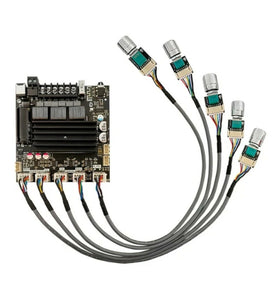 ZK-ST21 2.1 Channel Bluetooth Amplifier Board 100W+100W+200W Subwoofer TPA3221 Support Bluetooth AUX U Disk Sound Card