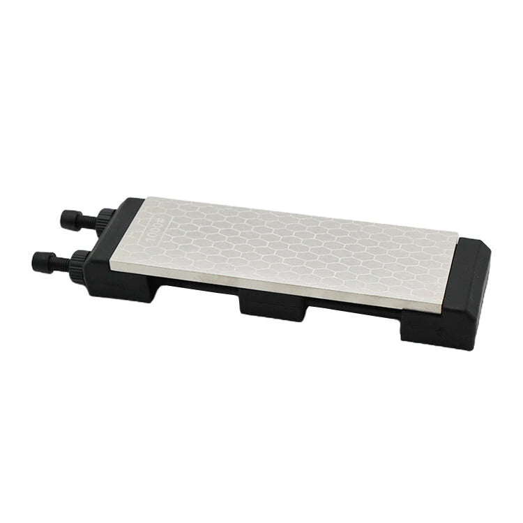 Diamond Sharpening Stone Set with Adjustable Non-Slip Holder 8 Inch 400/1000 Grit Fine Double-Sided Plate Whetstone Knife Tools