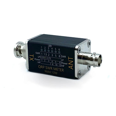 1- 30mhz 10W Standing Wave Meter Power Meter with 6 LED Indicators Portable SWR Meter