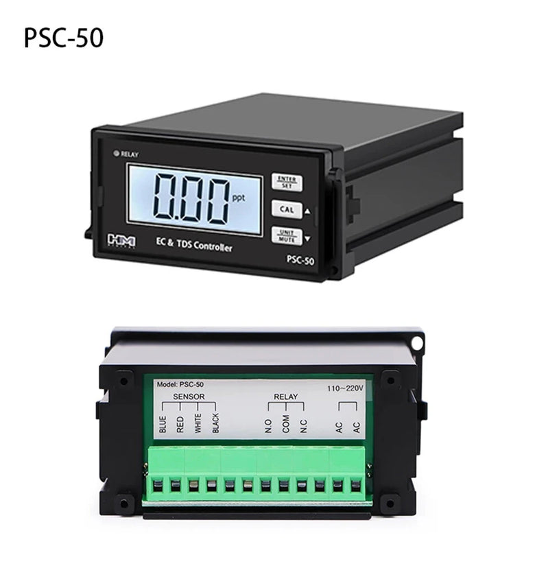PSC-50 PSC-54 EC TDS Controller Online Conductivity Meter Industrial Water Treatment System LCD Display Alarm System Automatic Temperature Compensation 4-20mA Output