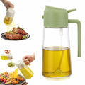 Two in One Oil Dispenser Oil Sprayer Refillable Oil Sprayer Commercial Food Grade Spray Bottle Oil Mister for Cooking Baking Frying BBQ