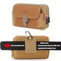 Outdoor 6.5'' Phone Canvas Men Waist Bag Large Capacity Small Portable Coin Key Storage Belt Pack for Travel Camping