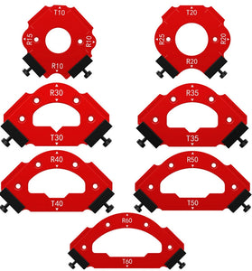 Corner Jig Router Template Corner Routing Guide Quick Jig Router Bit Template with Removable Clip Arc Cutting Auxiliary Tool for Woodworking Routing R10 R20 R30 R35 R40 R50 R60