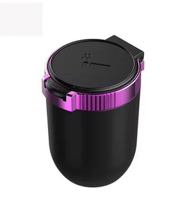 Car Ashtray with Lid Anti Smell with LED Light Car Portable Ashtray for Car and Home