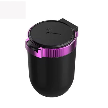 Car Ashtray with Lid Anti Smell with LED Light Car Portable Ashtray for Car and Home