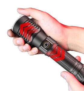 30W LED Long-range Flashlight / XHP50 800LM Telecscop Zoom Strong Light Tybe-C USB Rechargeable LED Torch