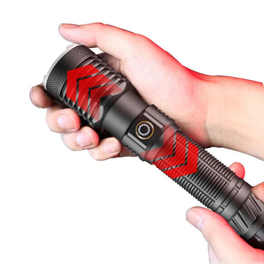 30W LED Long-range Flashlight / XHP50 800LM Telecscop Zoom Strong Light Tybe-C USB Rechargeable LED Torch