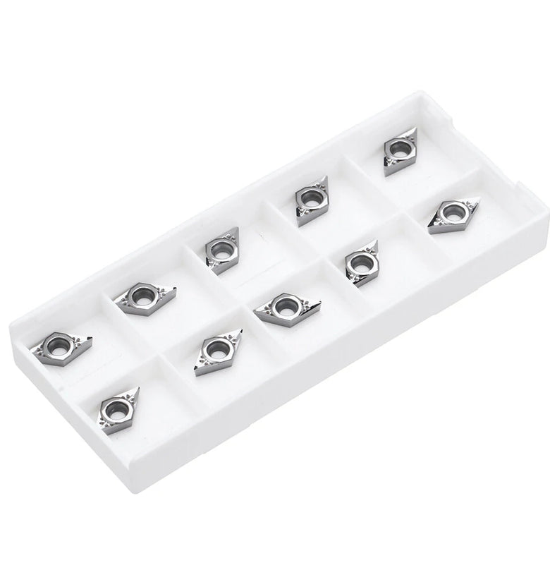 MACHIFIT 10pcs DCGT070204-AK H01 Aluminum Cutter Blade Carbide Insert Cutting Tool For CNC Turning Tools
